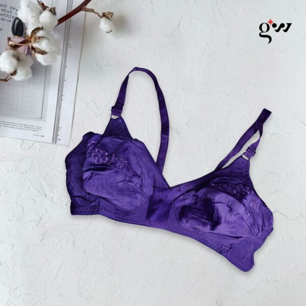 Purple Embroidered Bra for Women | Elegance Meets Comfort