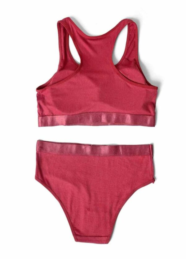Pink Padded Bra and Pantie Set For Women - Image 4