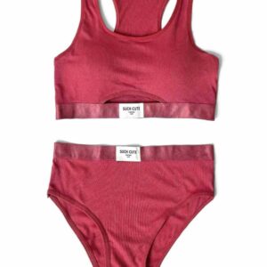 Pink Padded Bra and Pantie Set For Women
