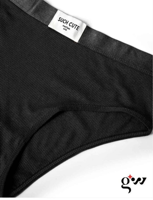 Black Padded Bra and Pantie Set For Women - Image 3