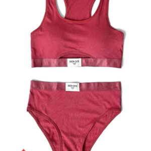 Pink Padded Bra and Pantie Set For Women