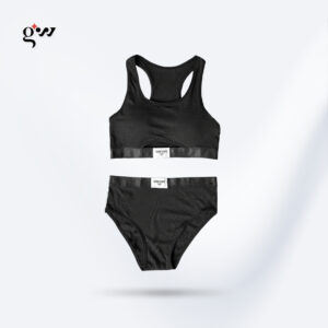 Black Padded Bra and Pantie Set For Women