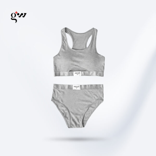 White Padded Bra and Pantie Set For Women
