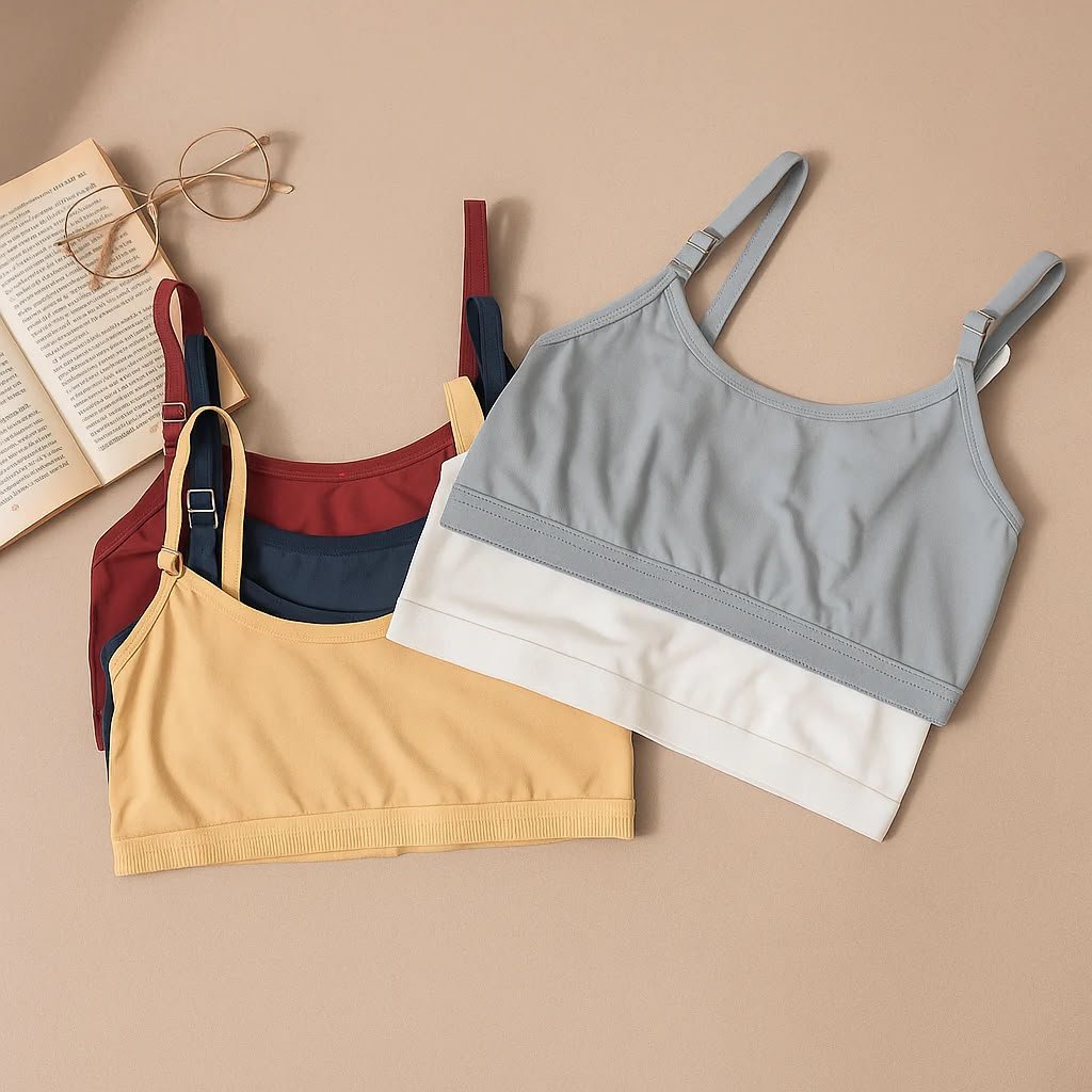 Pack of 3 Women's Seamless Comfort Bralettes – Free Size – Bra Online in Pakistan | Glow & Wear