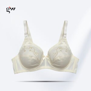 Cotton Bra with Elegant Embroidery and Net Back Touch – Cotton Bra Online in Pakistan | Glow & Wear