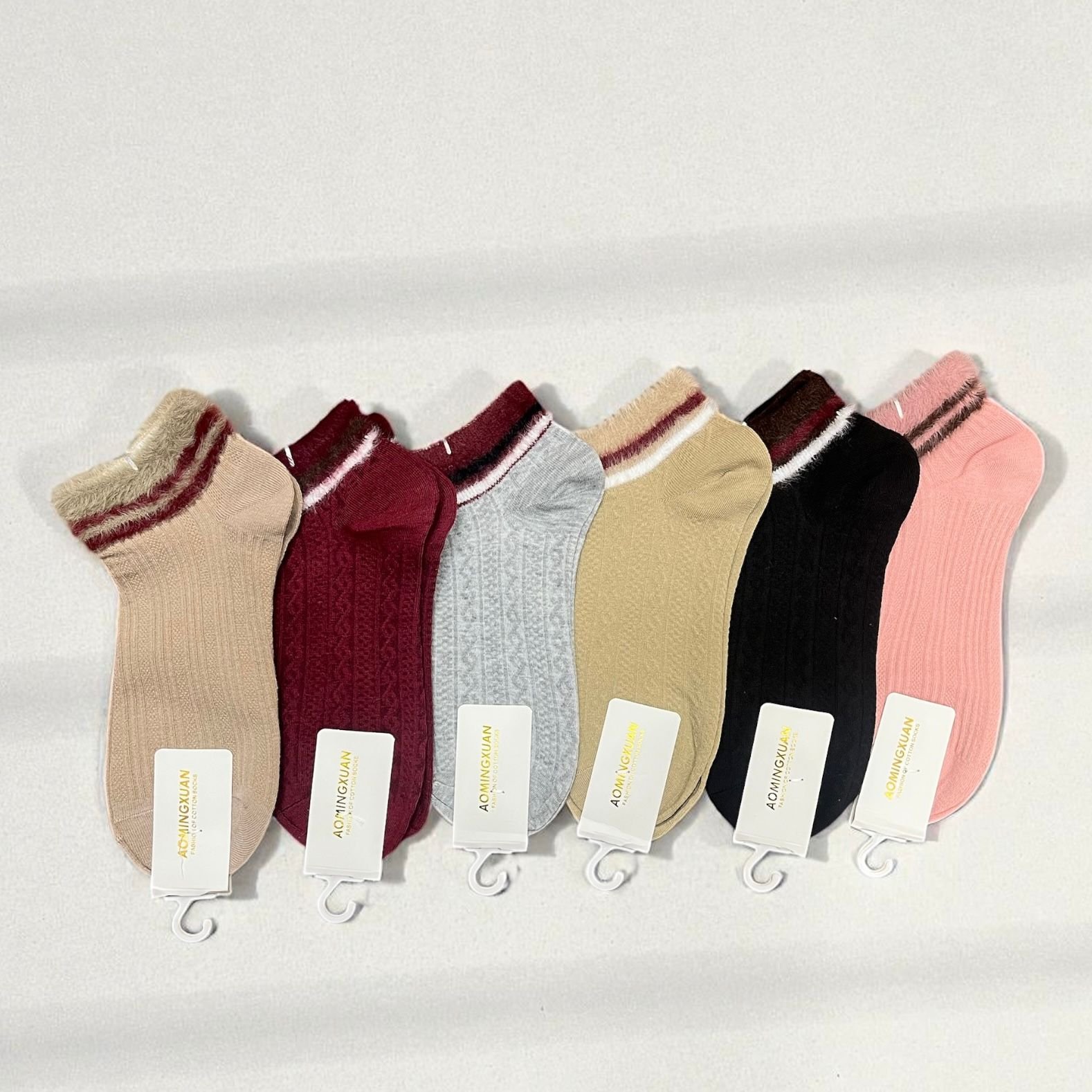 Pack of 6 Ankle Fur Socks for Women – Buy Online in Pakistan | Glow & Wear