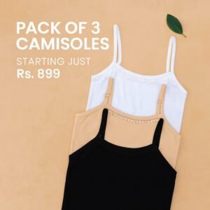 Pack Of 3 Camisole for teenagers – Buy Online in Pakistan | Glow & Wear